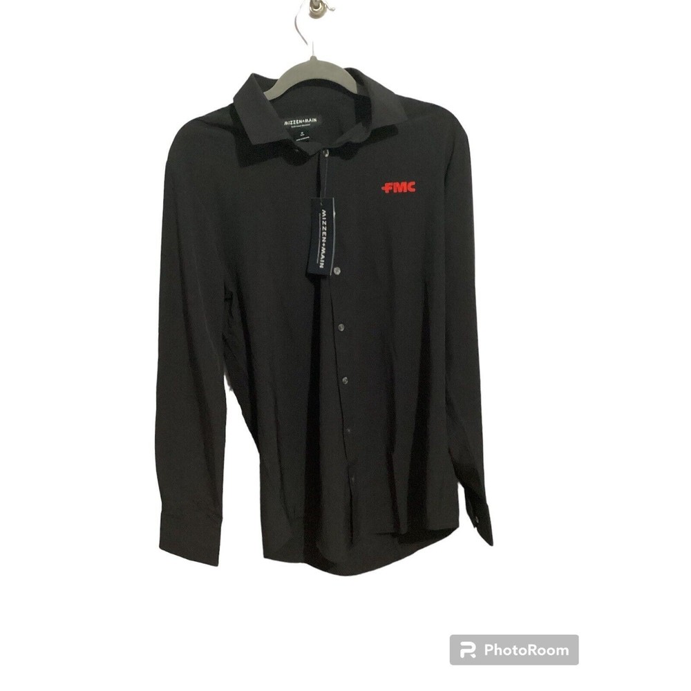 Mizzen + Main FMC Leeward Long Sleeve Black Button Up Shirt